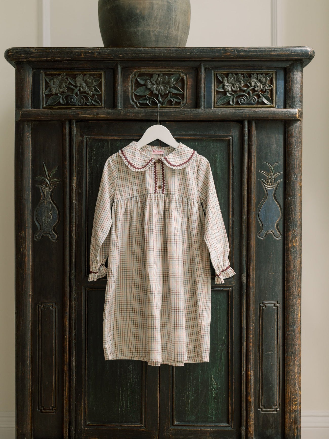 Ivory Check Clia Girl Nightgown