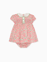 Red Floral Coco Baby Girl Hand-Smocked Set