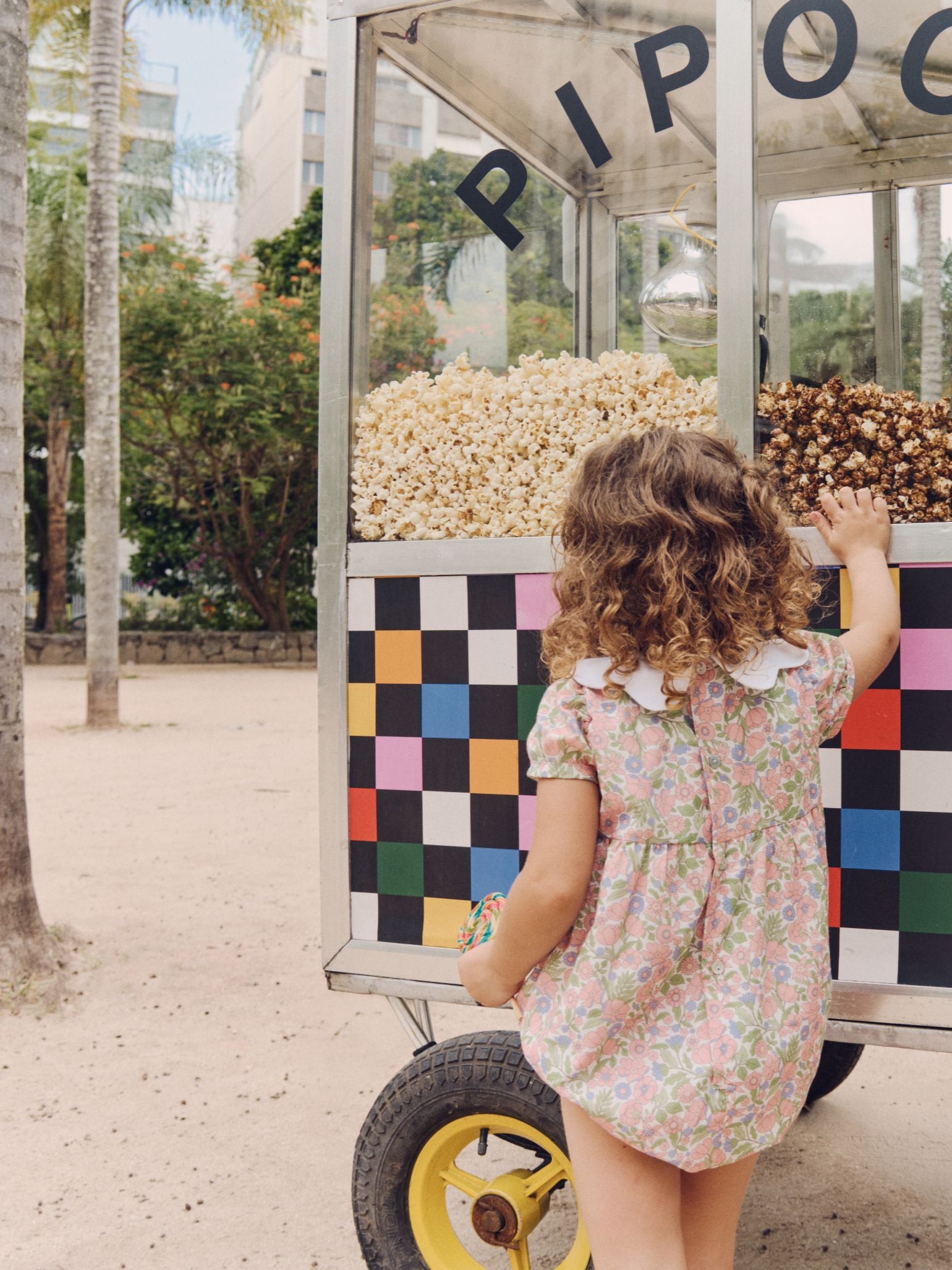 Coral Floral Lina Baby Girl Romper