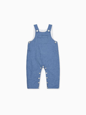 Dusty Blue Coroza Baby Dungarees