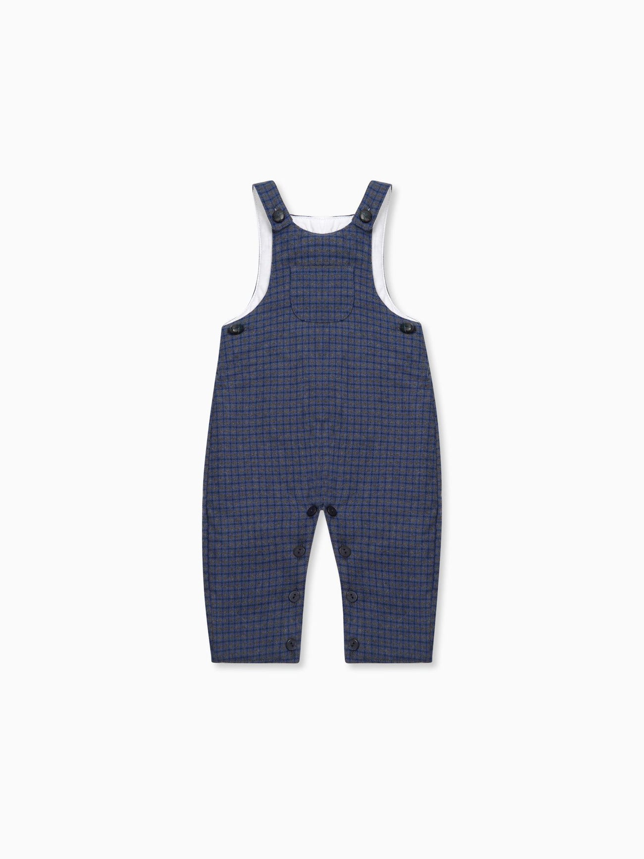 Blue Check Coroza Baby Dungarees