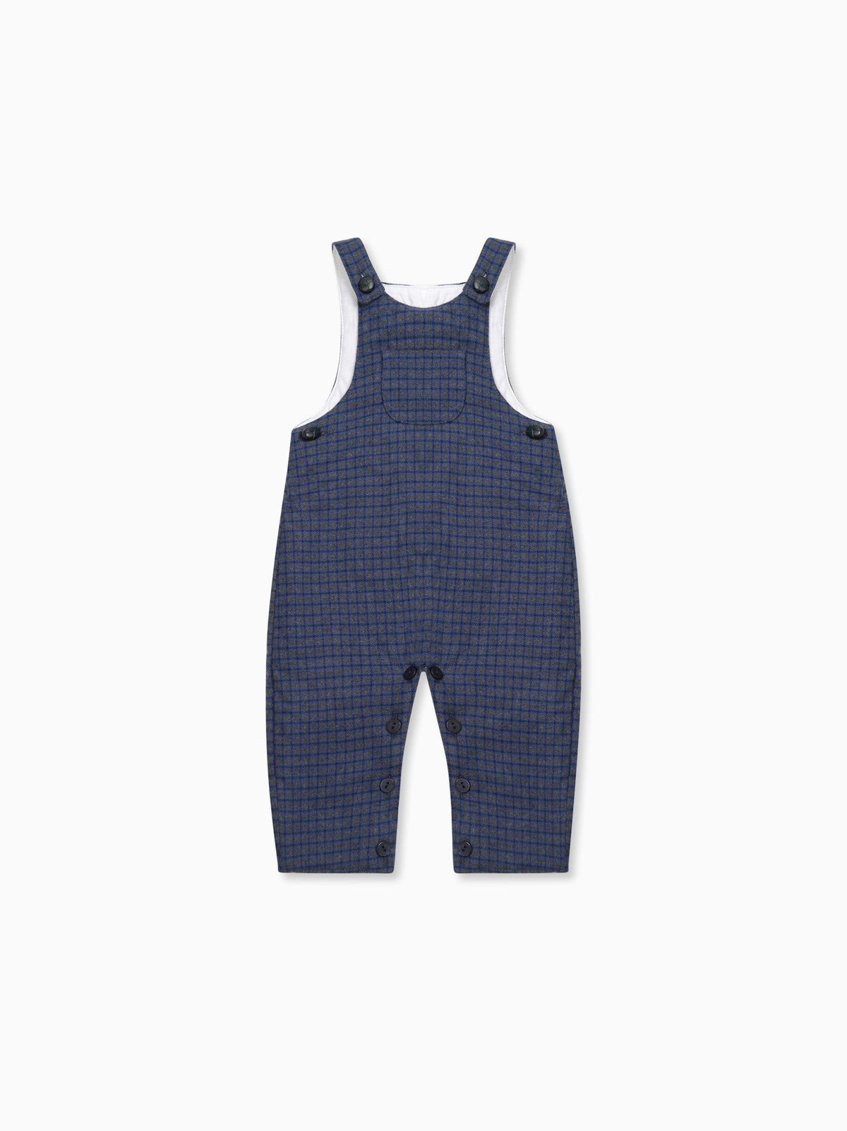 Blue Check Coroza Baby Dungarees