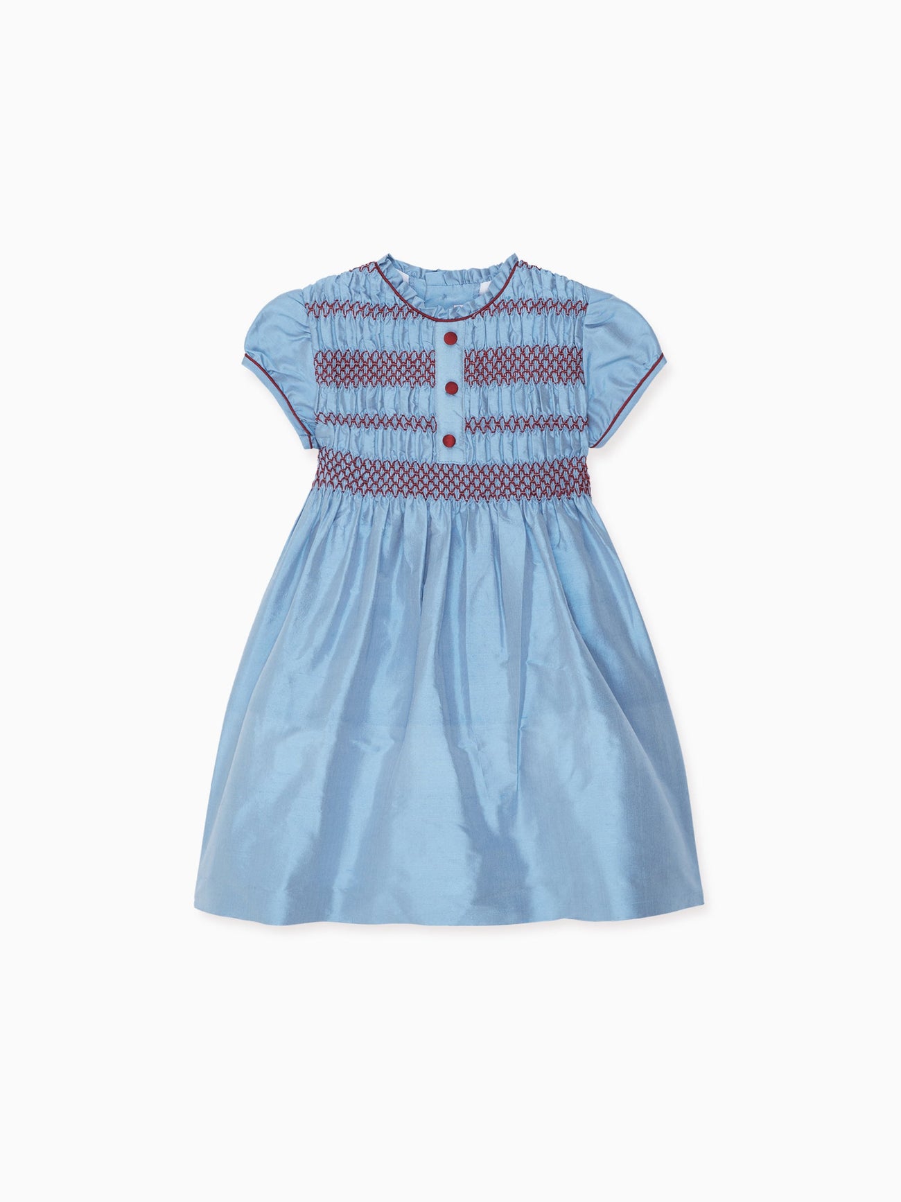 Blue Cosima Girl Silk Smock Dress