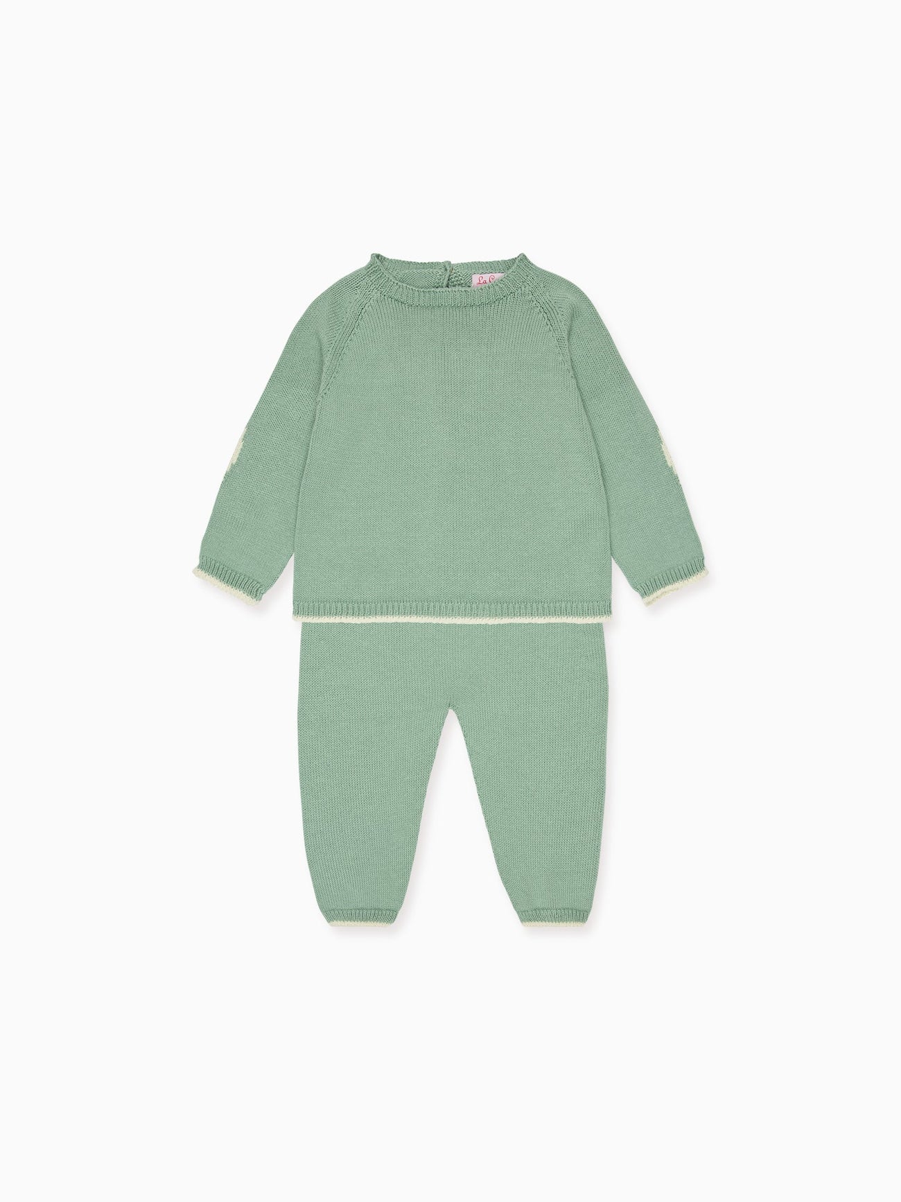 Sage Mirlo Cotton Baby Knitted Set