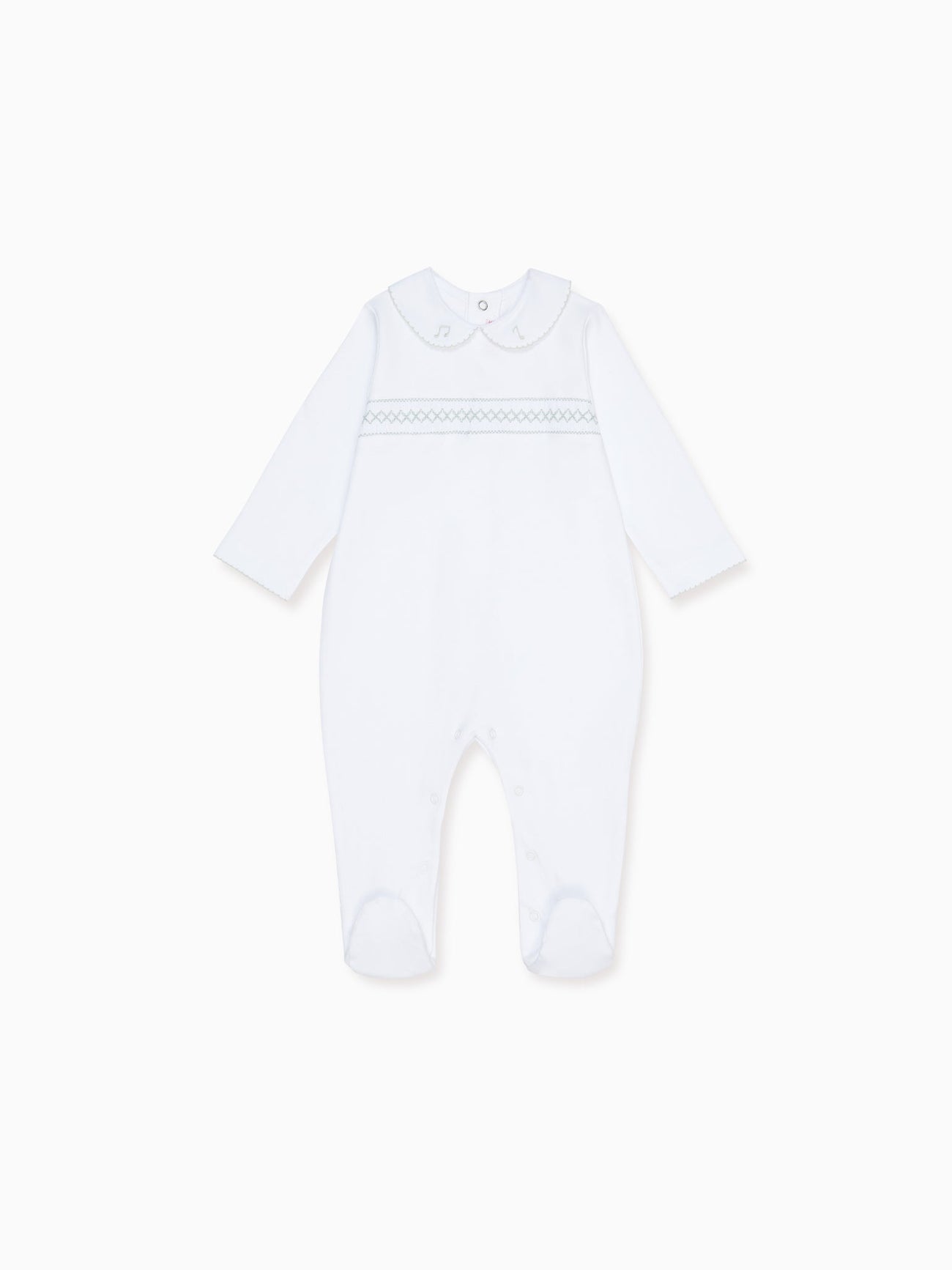 White Dali Baby Smock Sleepsuit