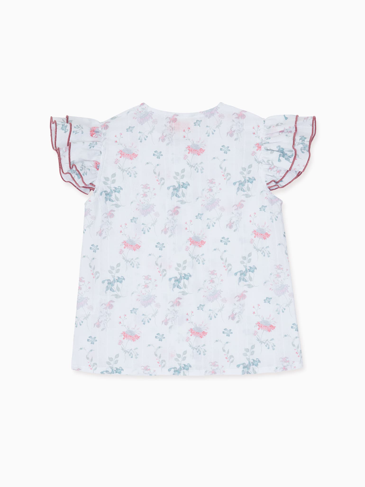 Ivory Floral Dayana Girl Cotton Shirt