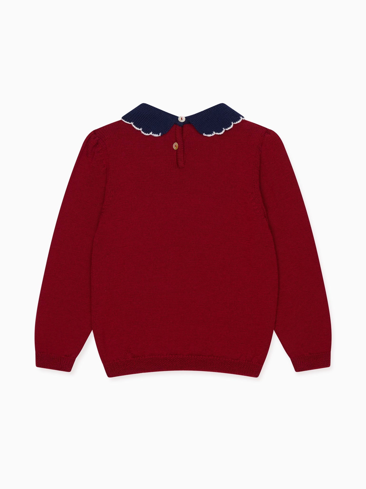 Burgundy Diana Merino Girl Jumper