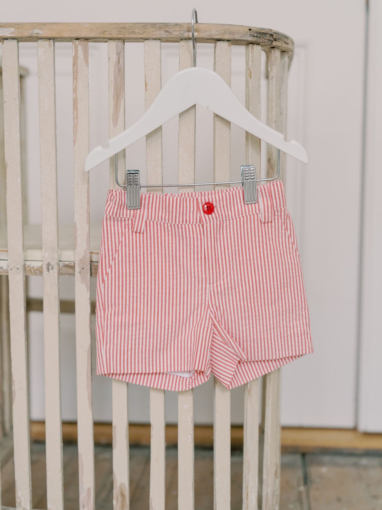 Red Stripe Donaldo Baby Shorts