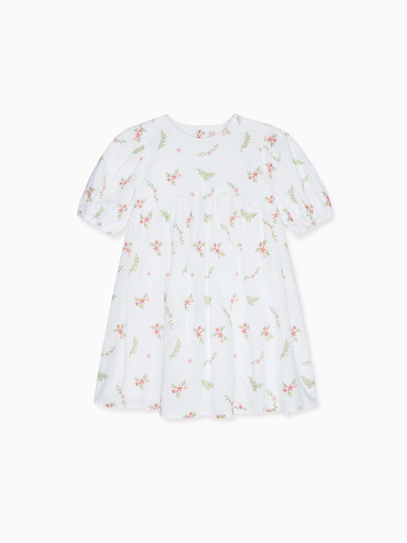 Ivory Floral Dora Girl Embroidered Dress