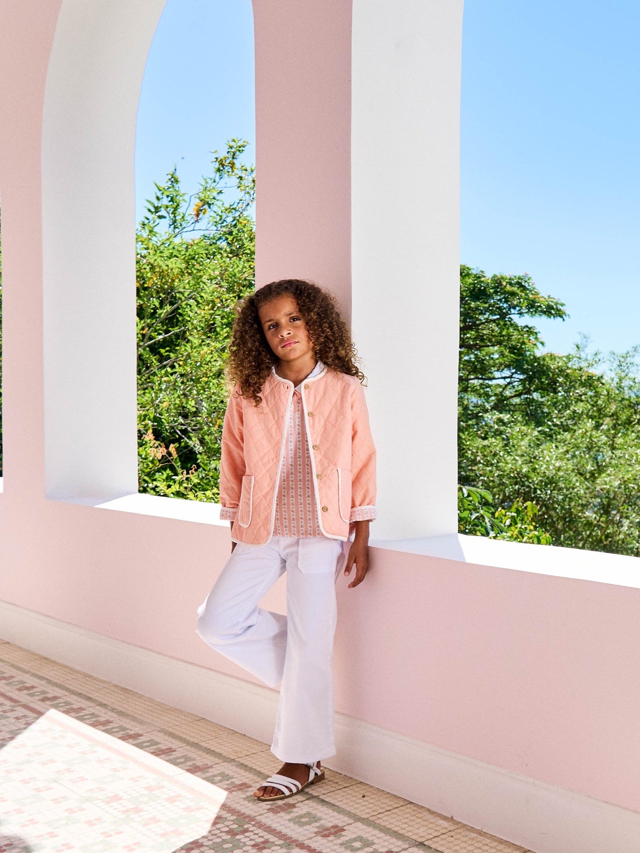 Pink Floral Stripe Dorothy Girl Jacket