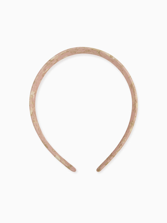 Pink Toile Girl Flat Wide Headband