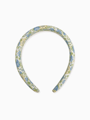 Green Floral Girl Wide Headband