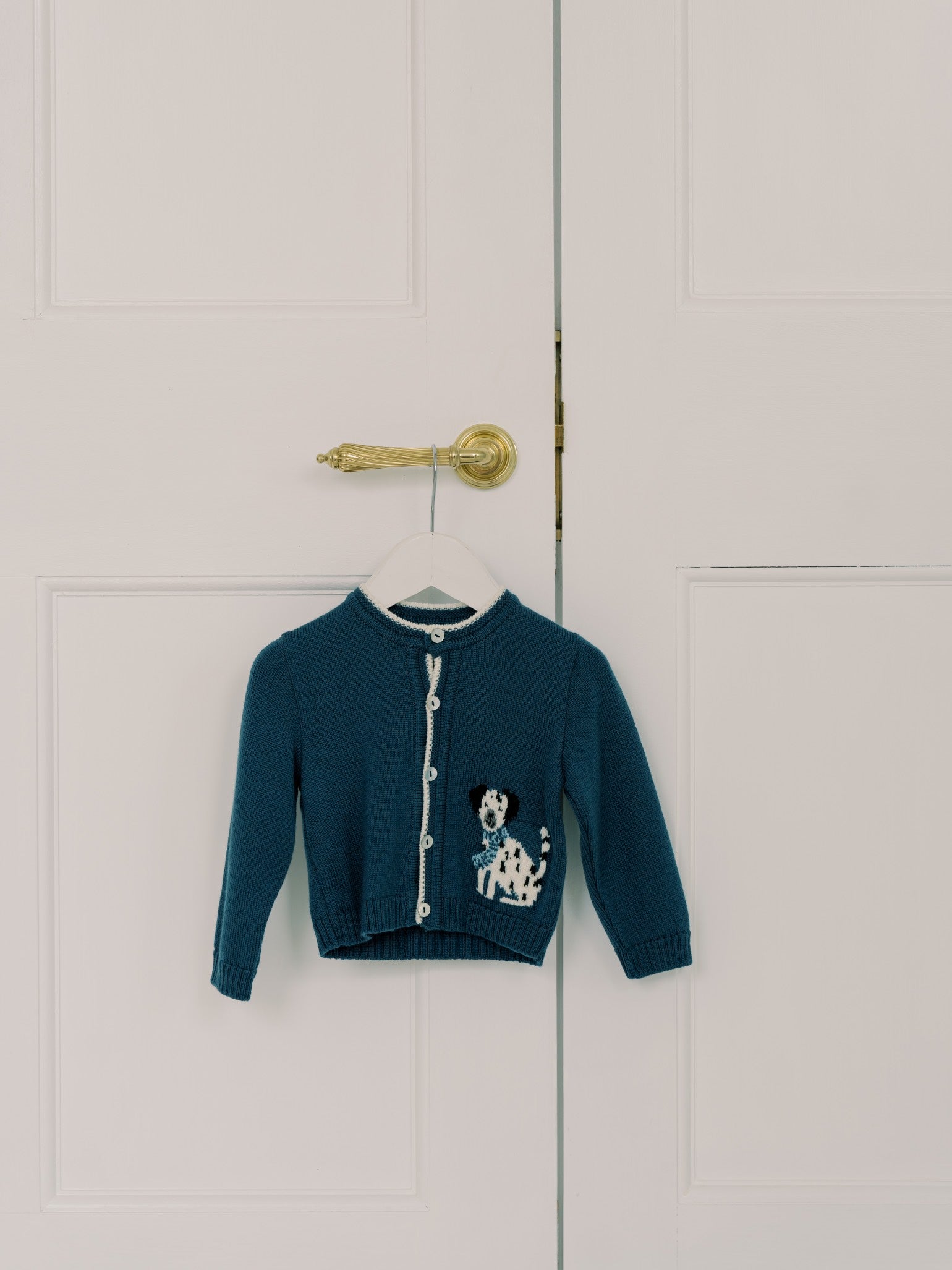 Petrol Blue Eber Merino Baby Cardigan