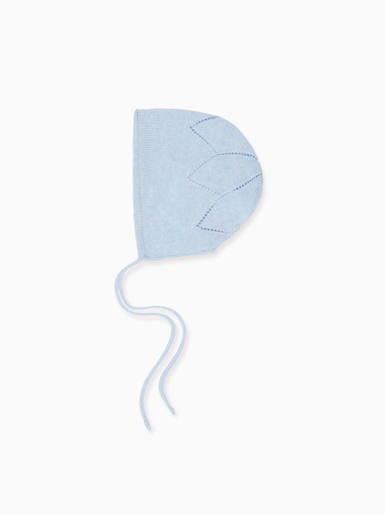 Light Blue Eldara Merino Baby Bonnet