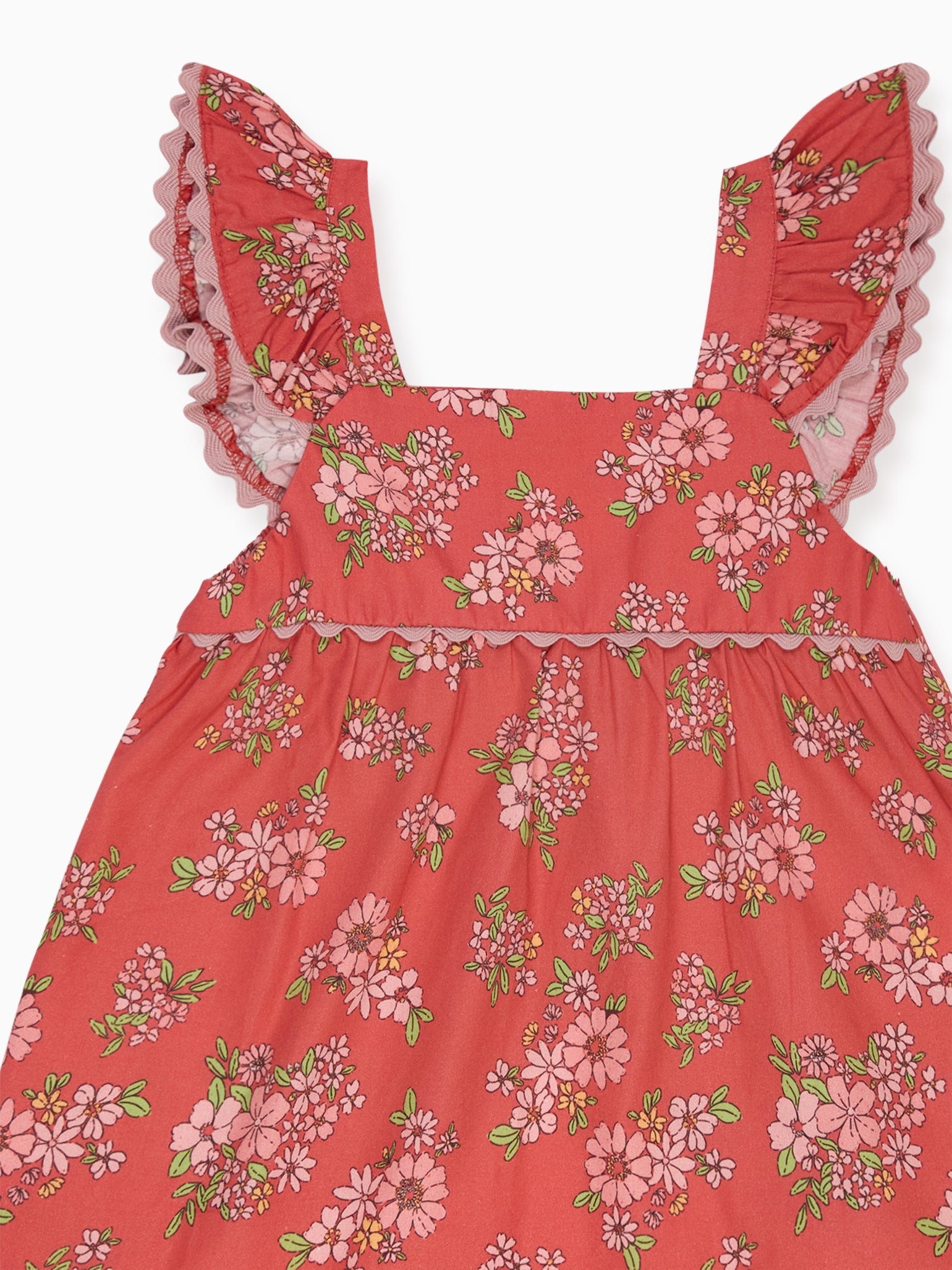 Red Floral Elicia Baby Girl Summer Set