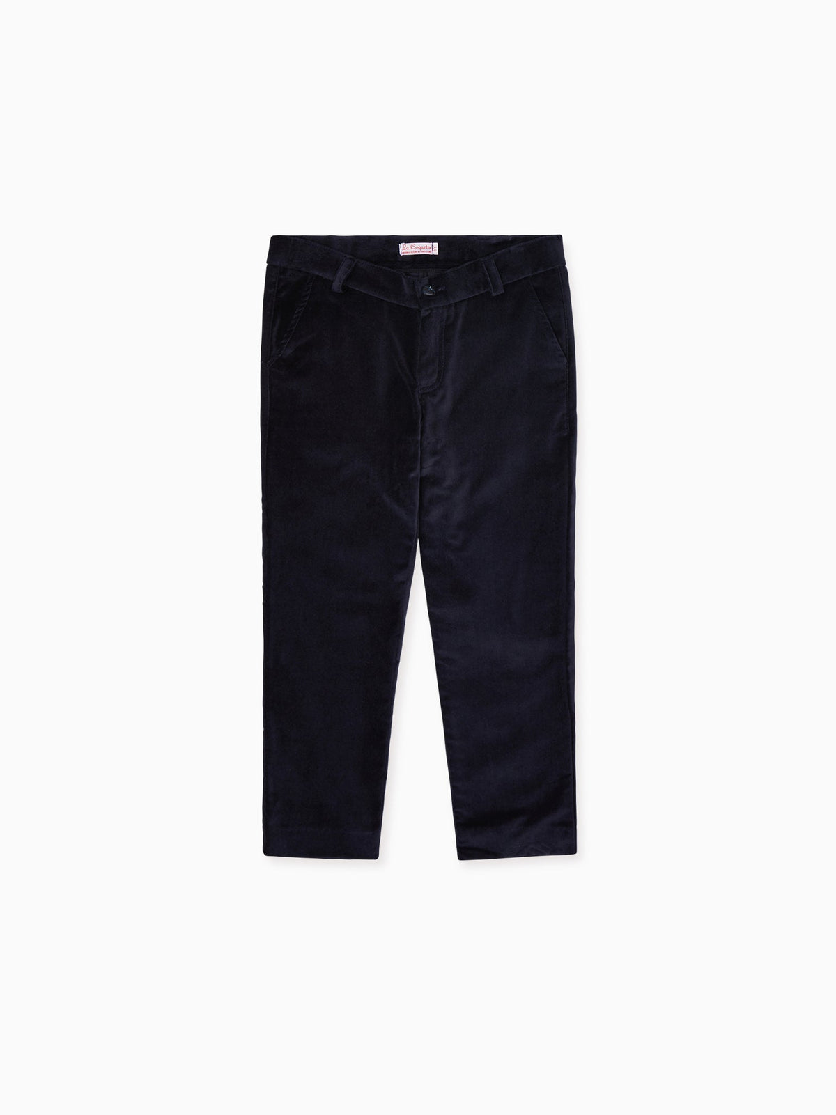 Navy Elio Velvet Boy Chinos