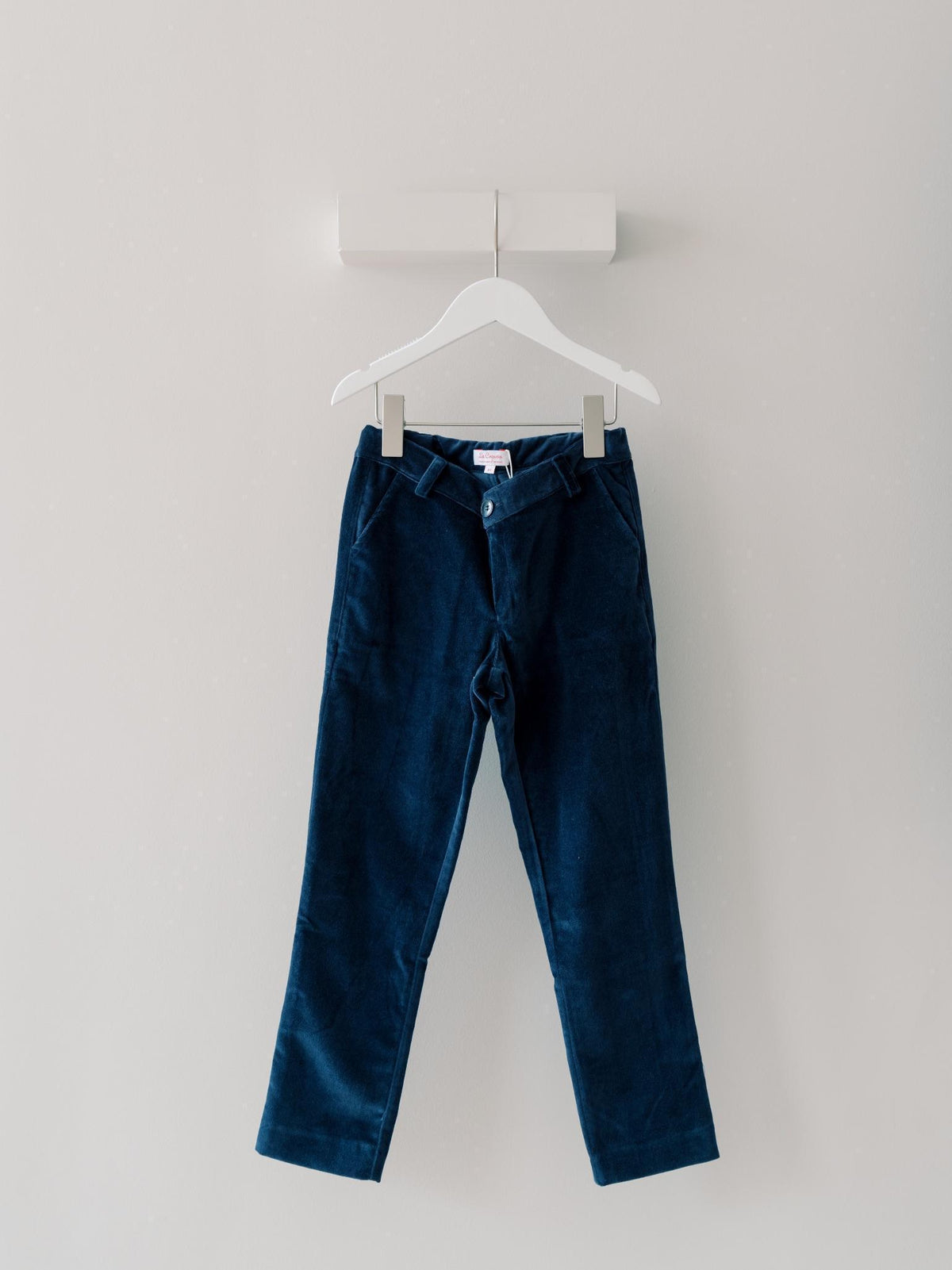 Navy Elio Velvet Boy Chinos