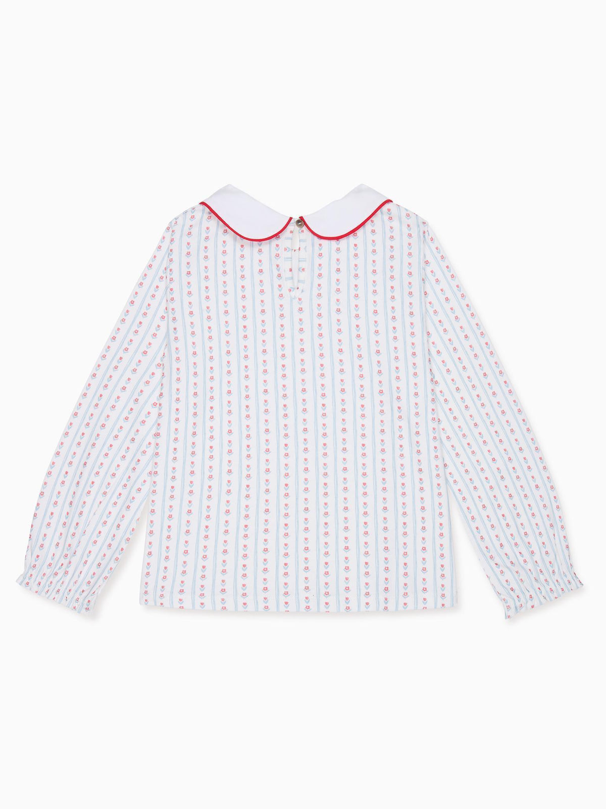 Blue Stripe Elisia Long Sleeve Girl Top