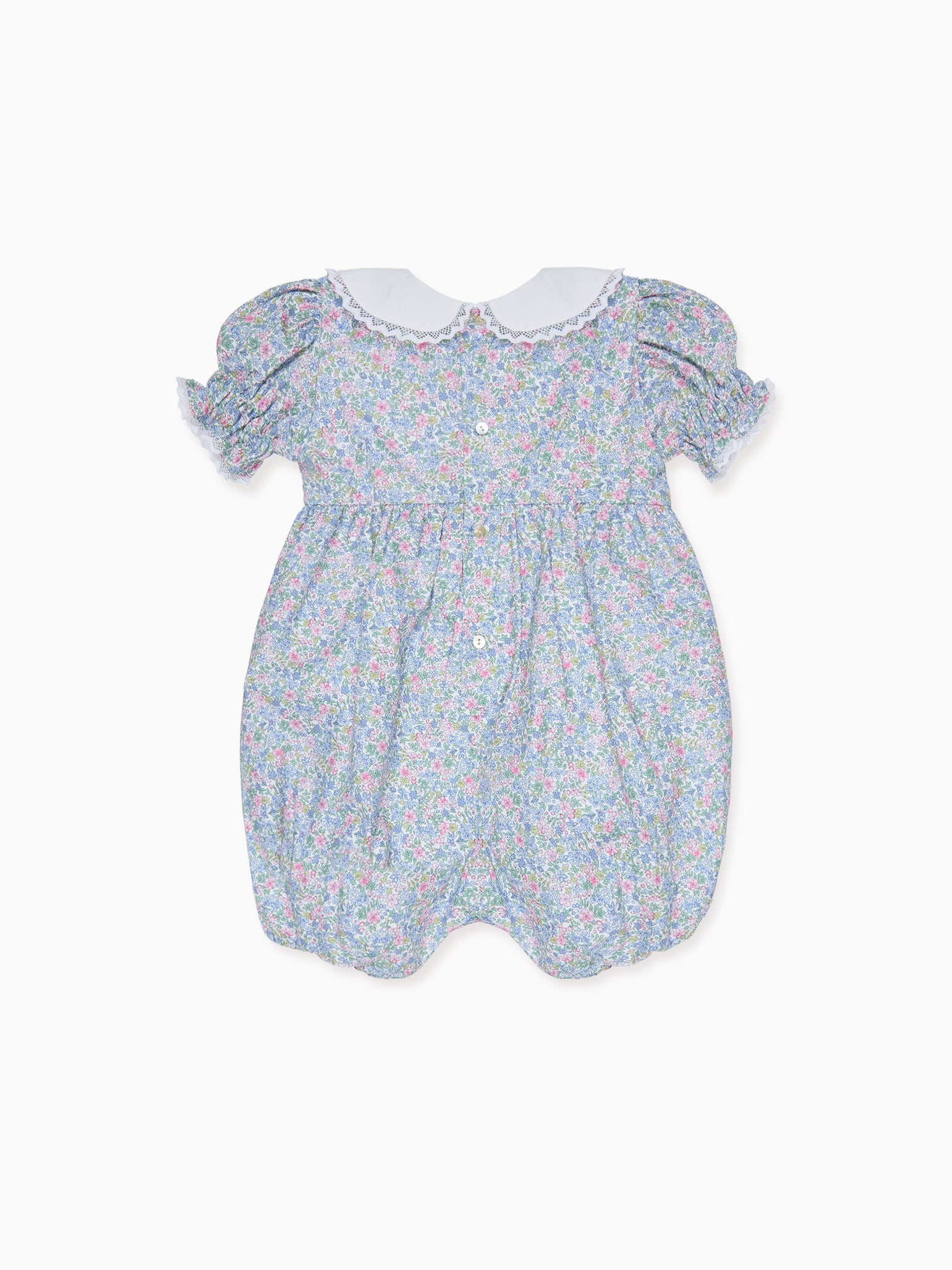 Light Blue Floral Eloisa Baby Girl Romper