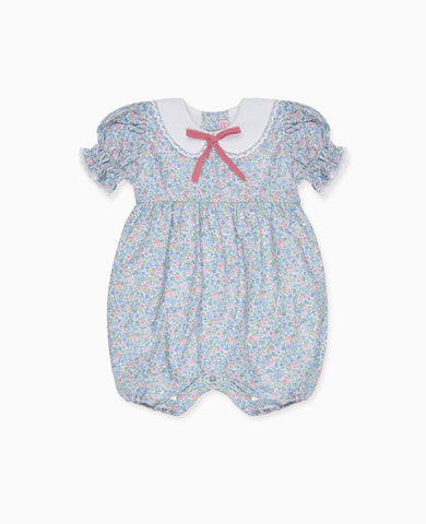 Light Blue Floral Eloisa Baby Girl Romper