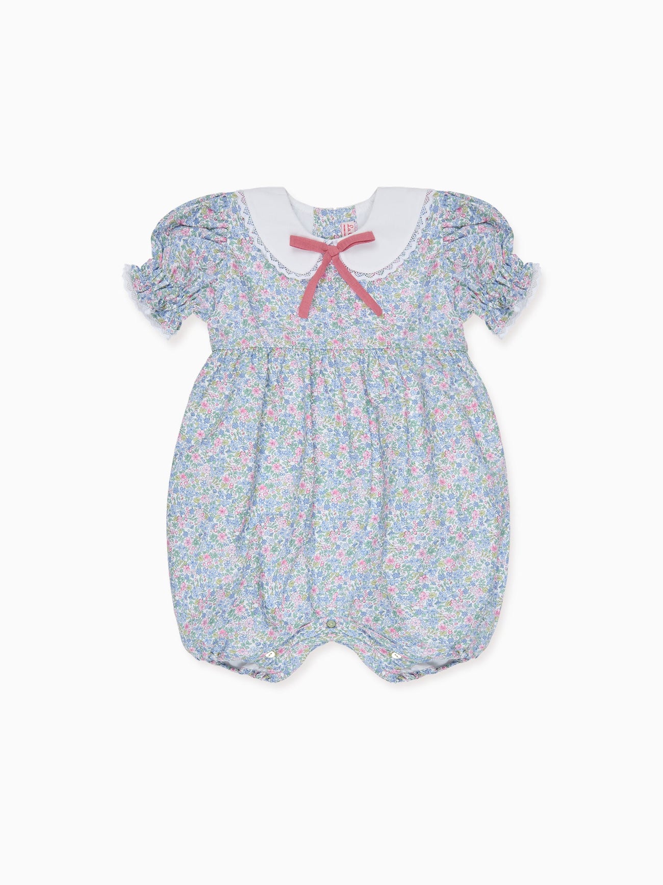 Light Blue Floral Eloisa Baby Girl Romper