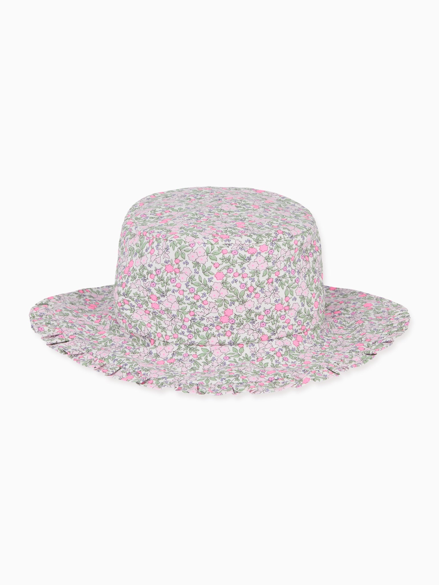 Fuchsia Floral Emilia Cotton Baby Girl Hat