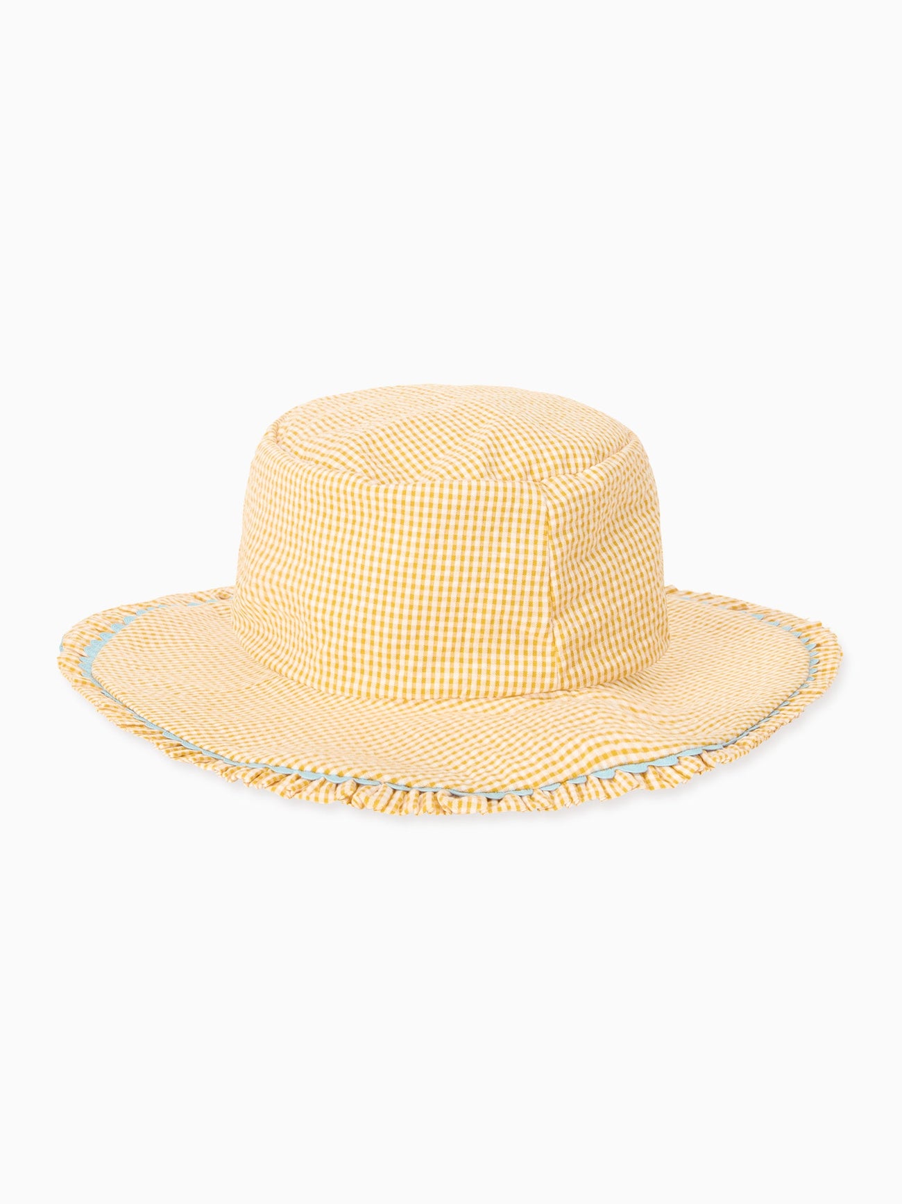 Yellow Gingham Emilia Girl Hat