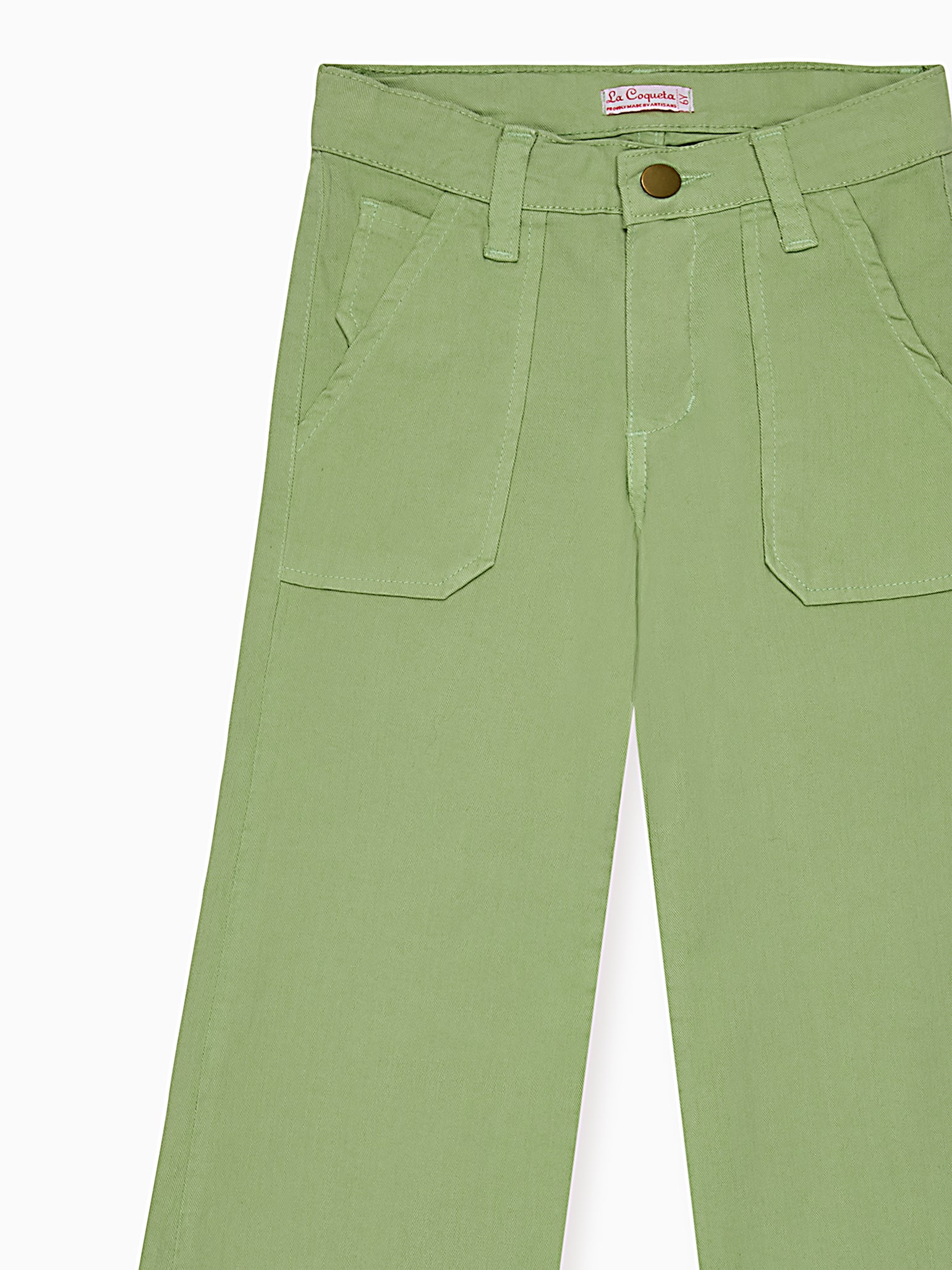 Green Enola Girl Wide Leg Jeans