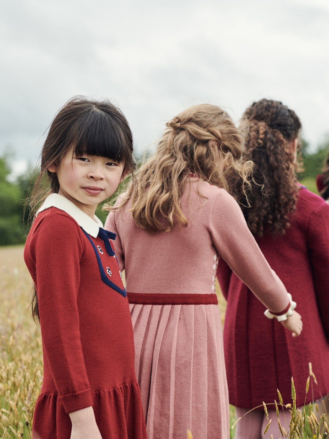 Burgundy Madena Girl Merino Knitted Dress