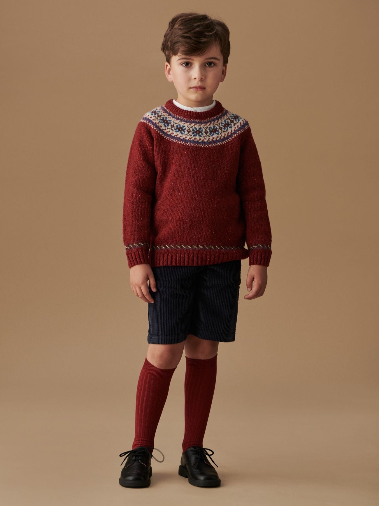 Fair Isle Jumper, Lucas Boy Shorts & Lace Up Shoes Outfit Bundle