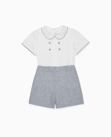 Dusty Blue Fantino Baby Boy Set