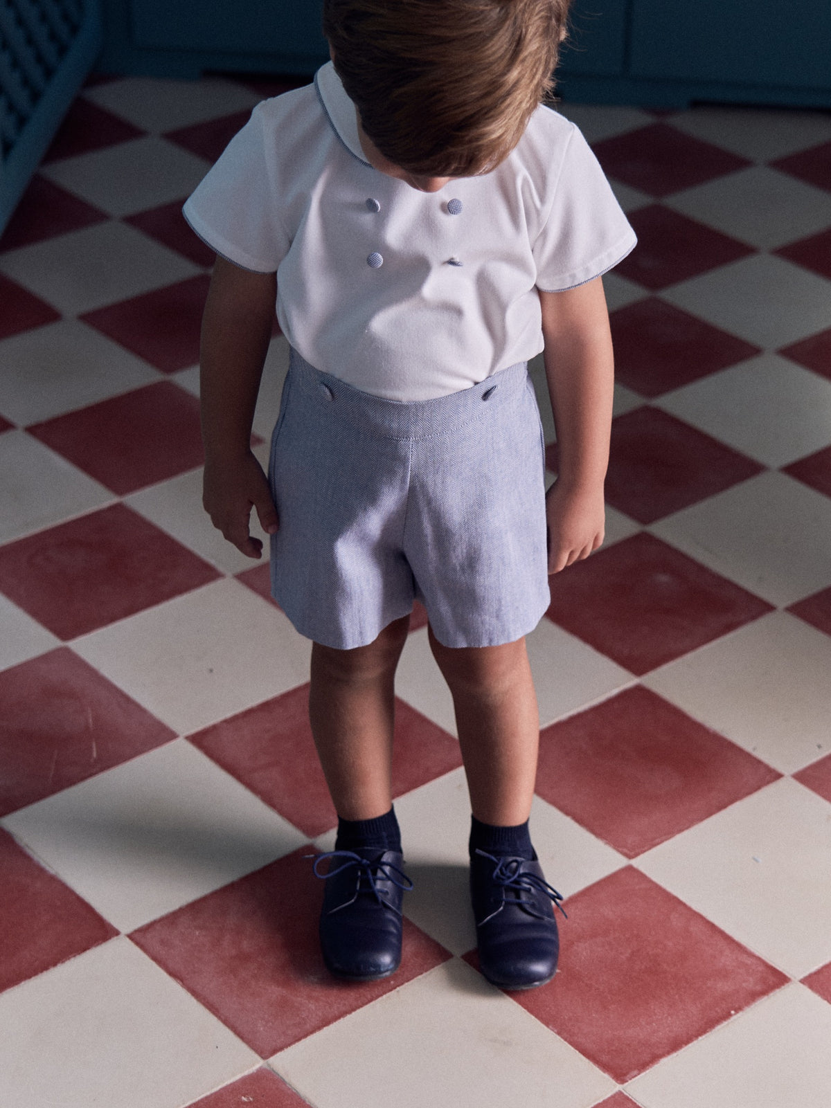 Dusty Blue Fantino Baby Boy Set