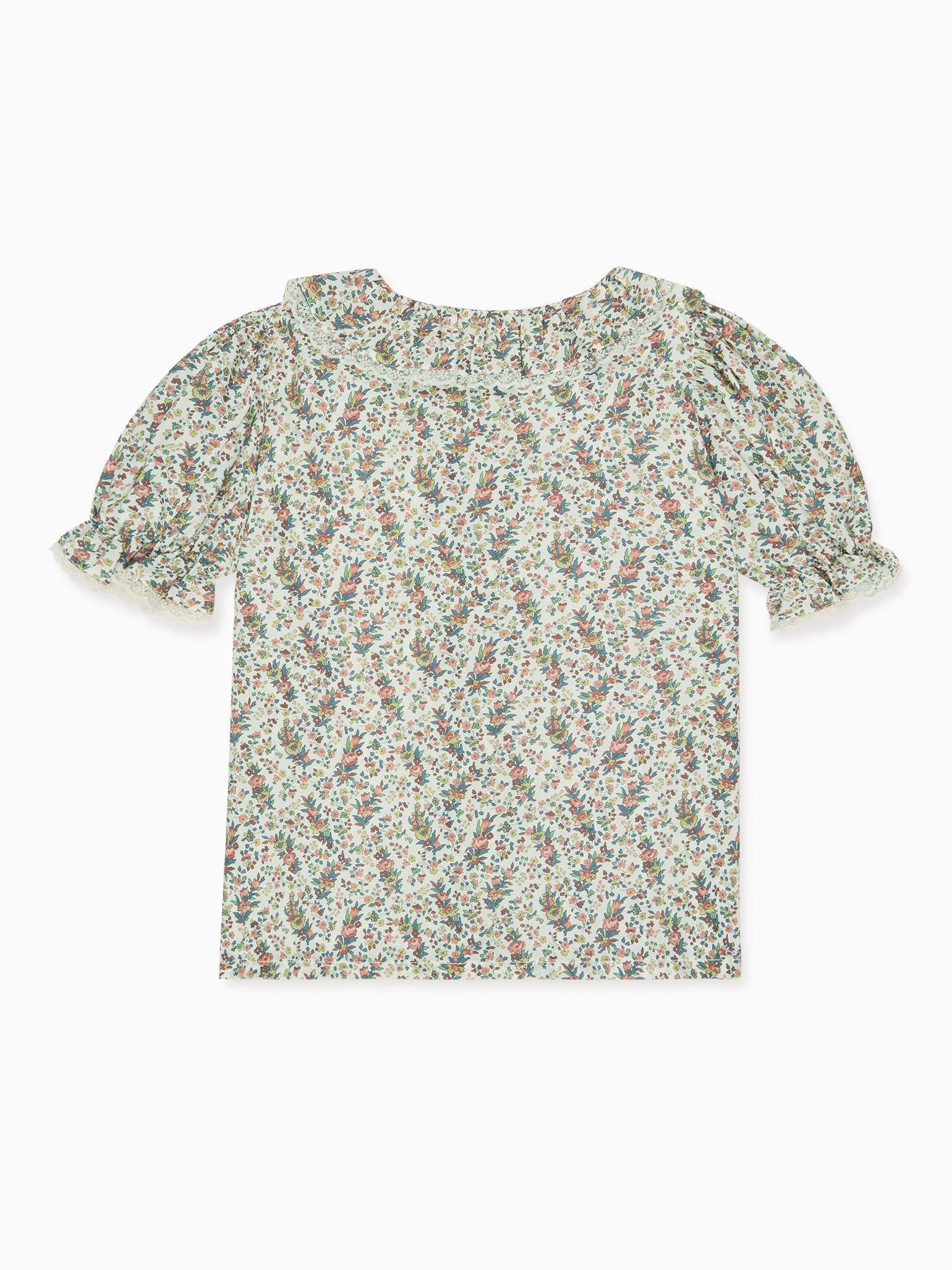 Ivory Floral Faustina Liberty Girl Shirt