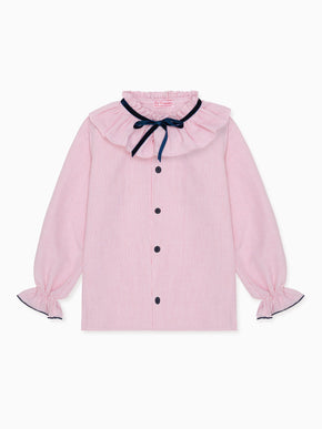 Red Check Felixa Girl Long Sleeve Shirt