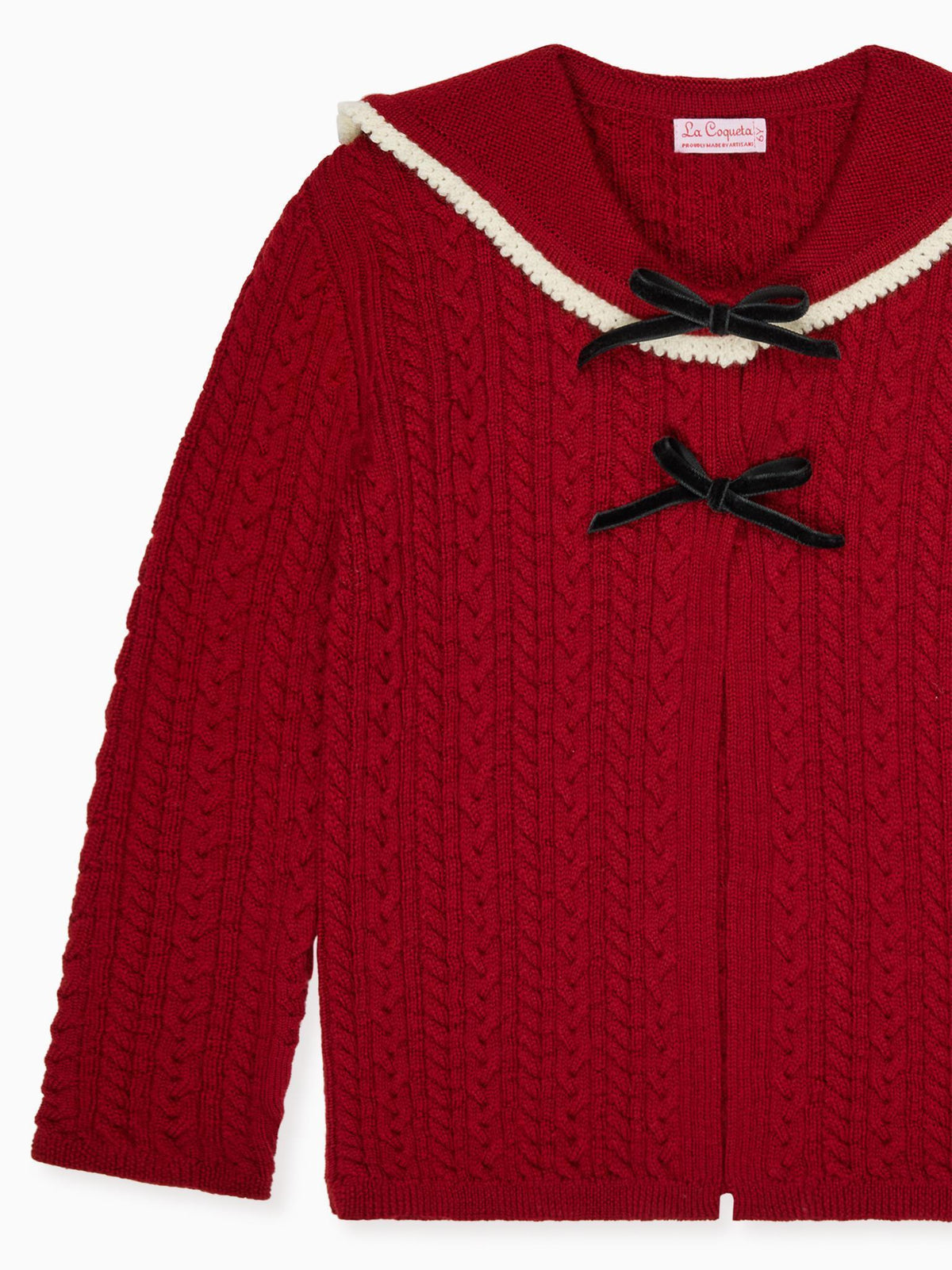 Burgundy Ferdino Merino Girl Cardigan
