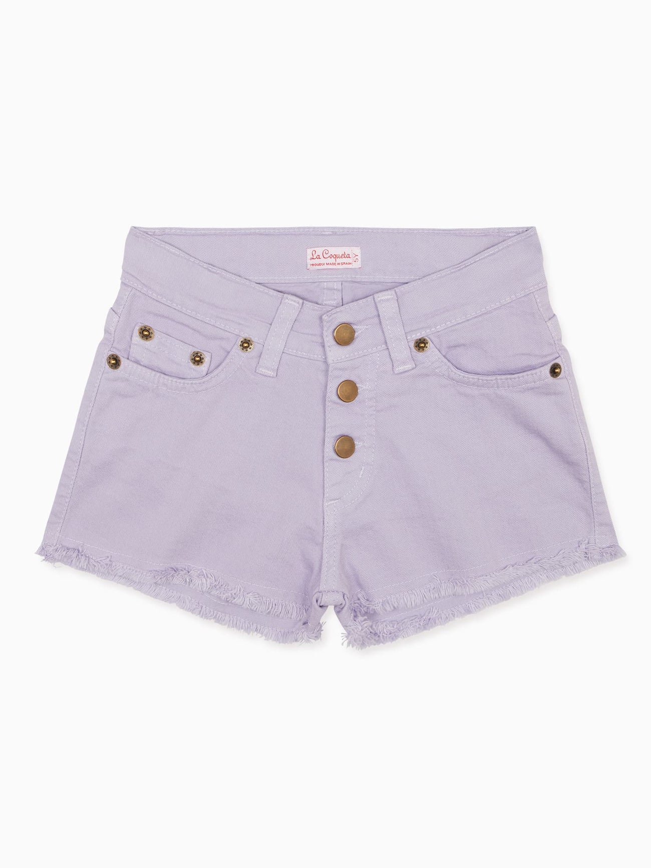 Lilac Fleca Girl Cotton Shorts