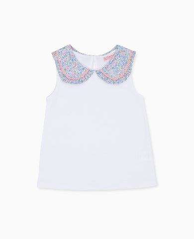 Light Blue Floral Florentina Girl Top