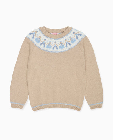 Oatmeal Folk Cotton Boy Jumper