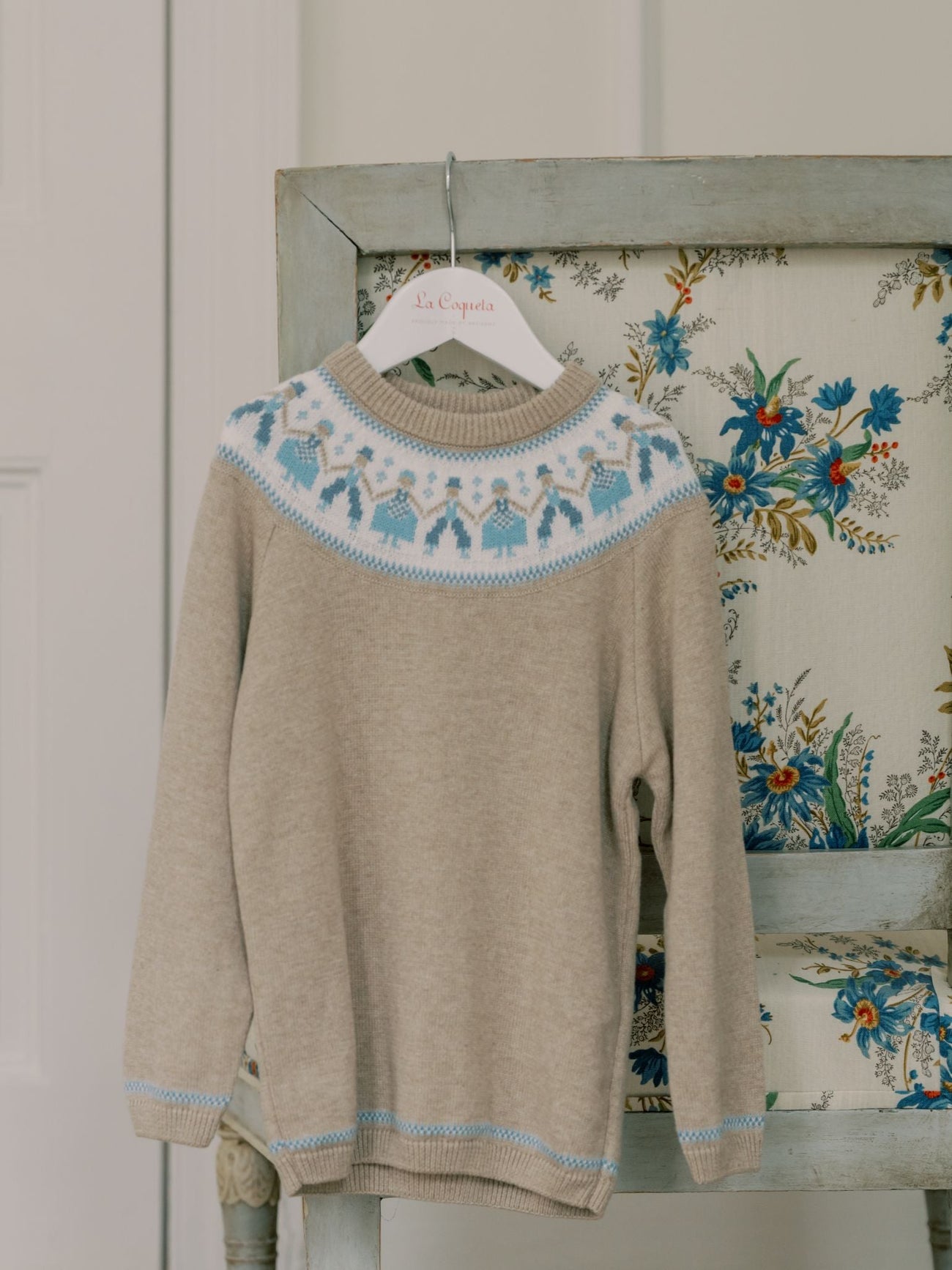 Oatmeal Folk Cotton Boy Jumper