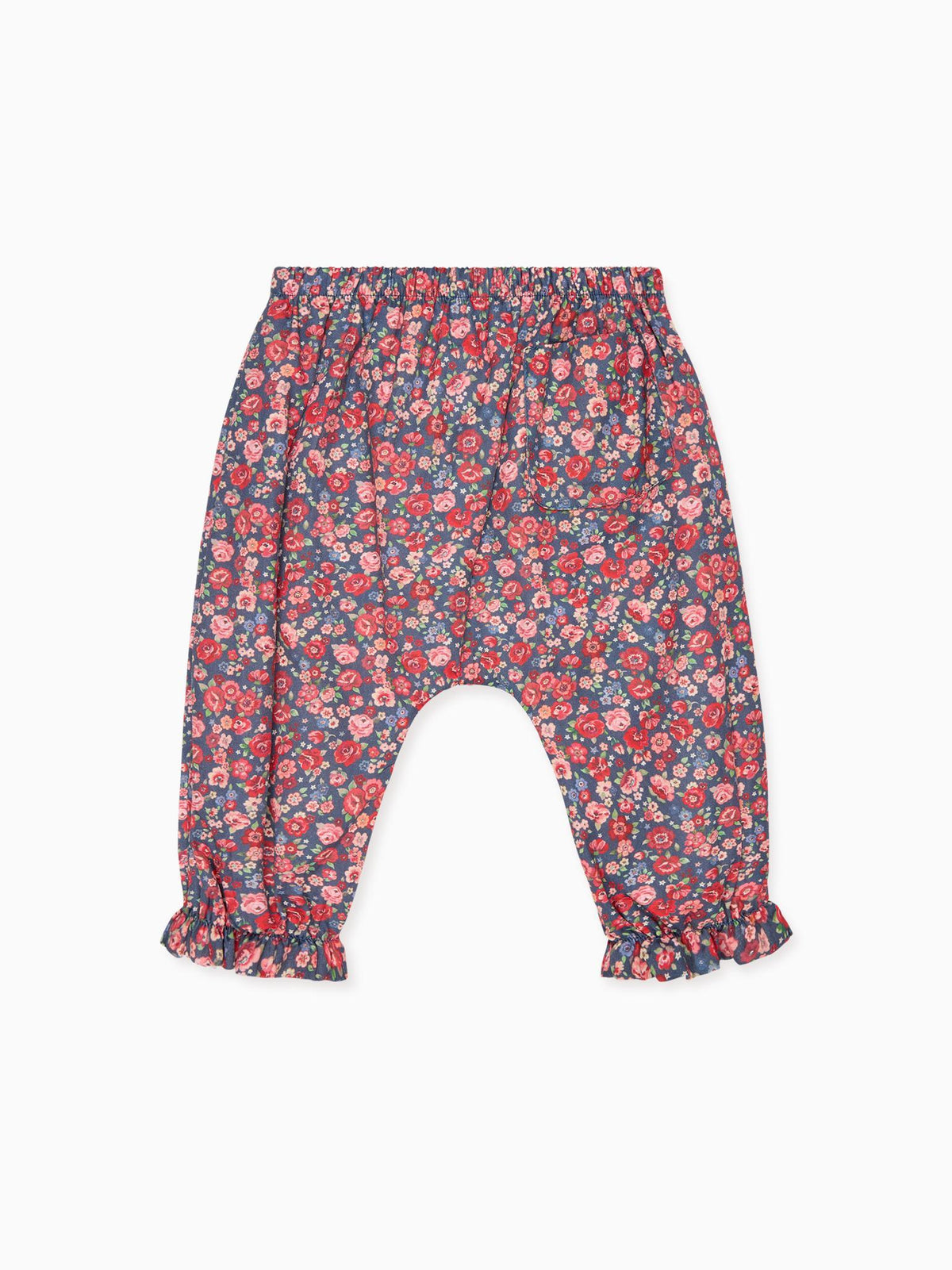Navy Floral Forna Baby Girl Trousers