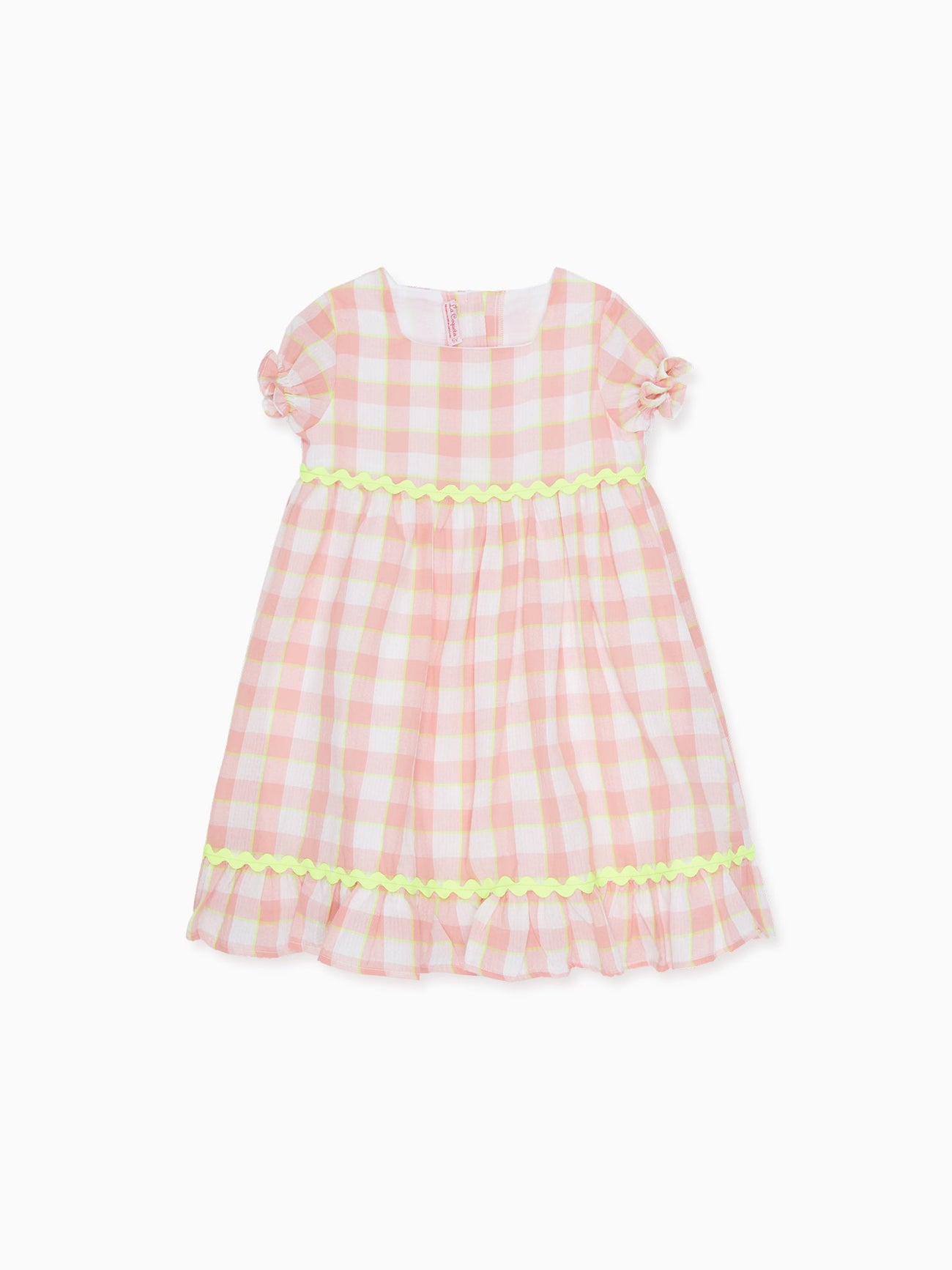 Pink Check Gabrielle Girl Fit And Flare Dress