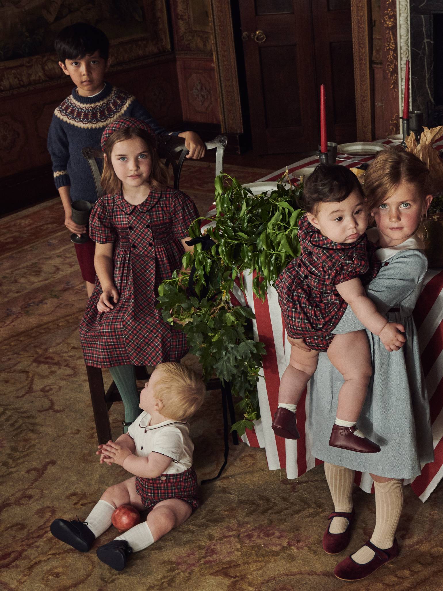 Dark Blue Merino Fair Isle Kids Jumper