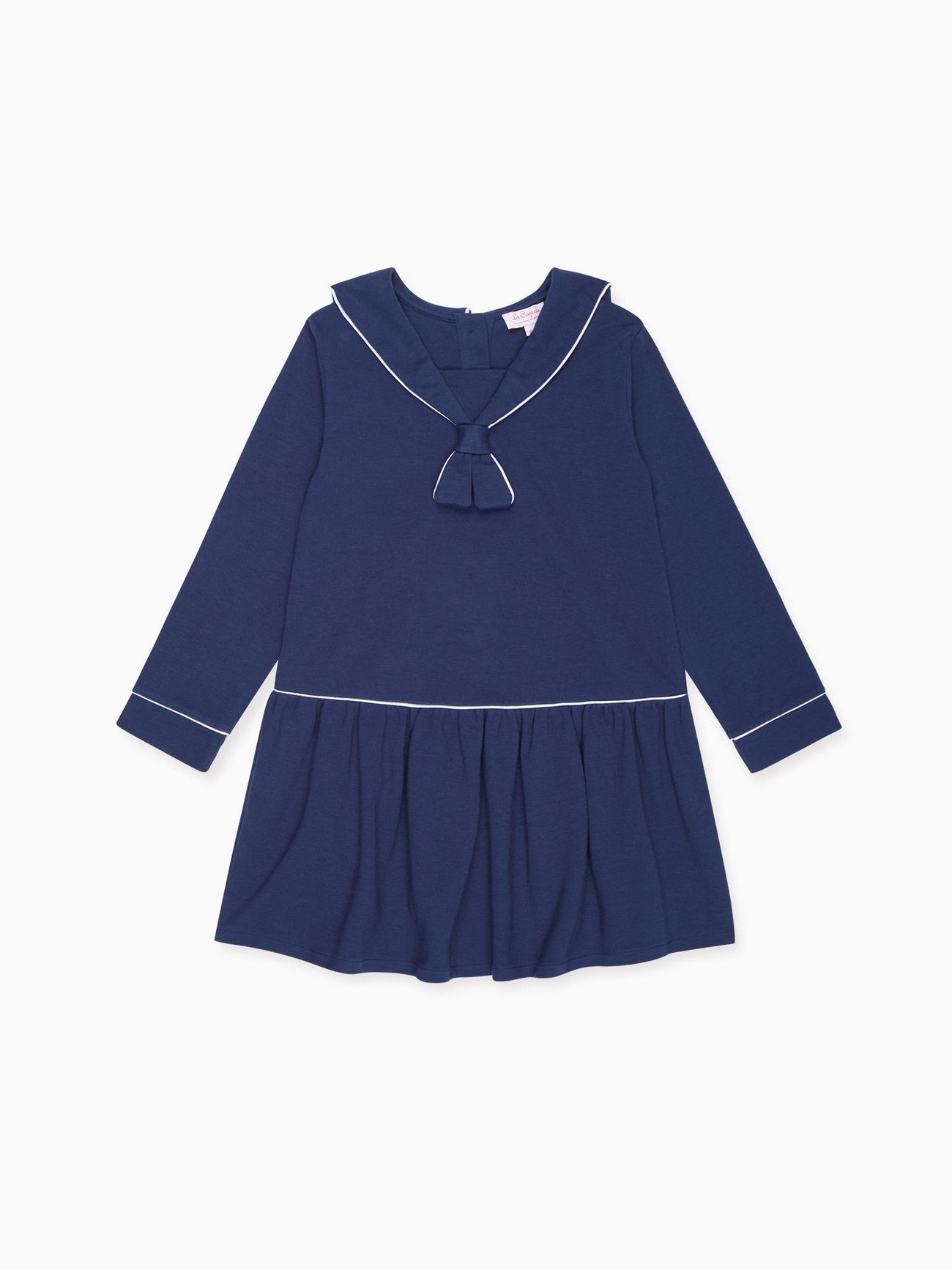 Navy Genevieve Girl Drop Waist Dress