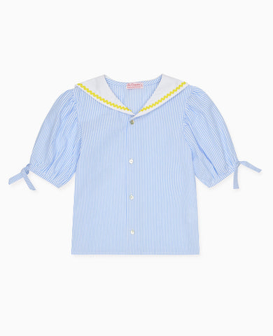 Blue Stripe Georgina Girl Shirt