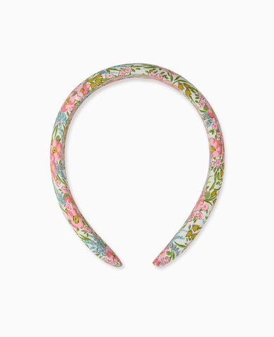 Pink Floral Girl Made With Liberty Fabric Wide Headband