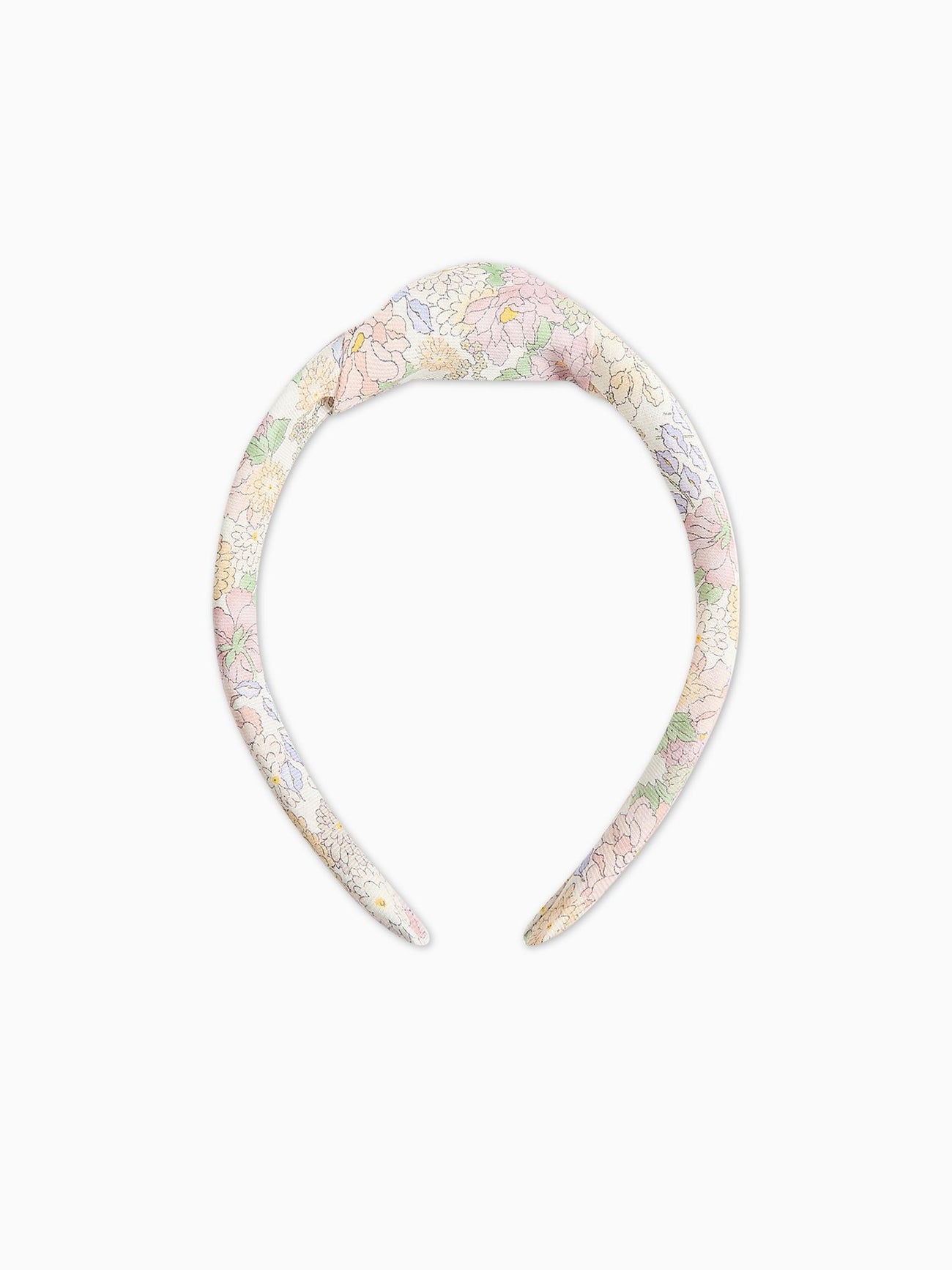 Pink Floral Girl Top Knot Headband