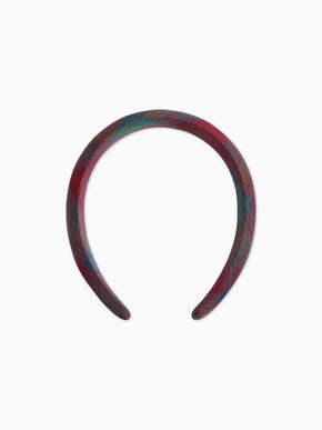 Green Tartan Girl Wide Headband