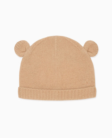 Camel Melange Gloria Cashmere Baby Hat