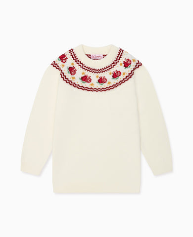 Ivory Grenada Merino Fair Isle Girl Jumper
