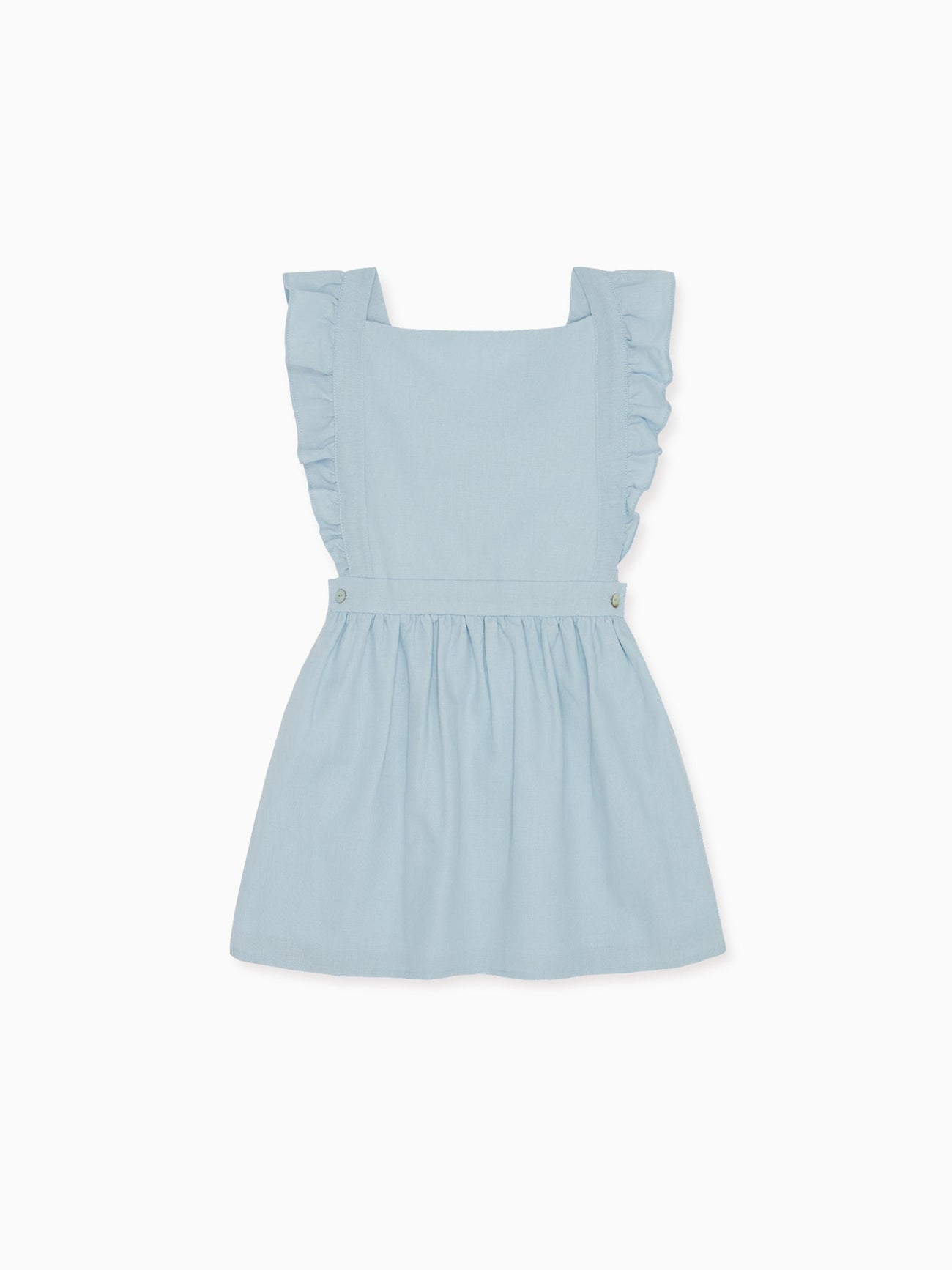 Light Blue Hebe Girl Linen Mix Skirt